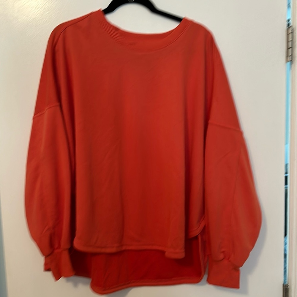 Adidas x 11 Honoré orange cropped pullover sweatshirt 2x